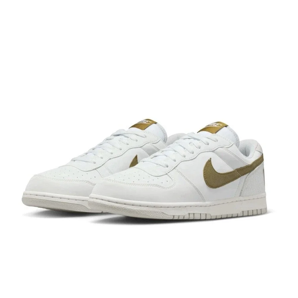 Size 11 - Nike Big Low LUX - White/Olive/Grey ((No Lid))